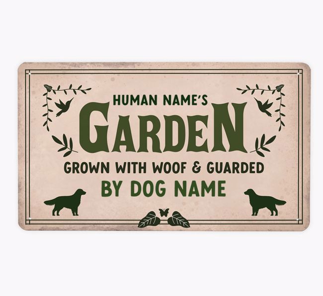 Garden, Grown With Woof: Personalized {breedFullName} Metal Sign